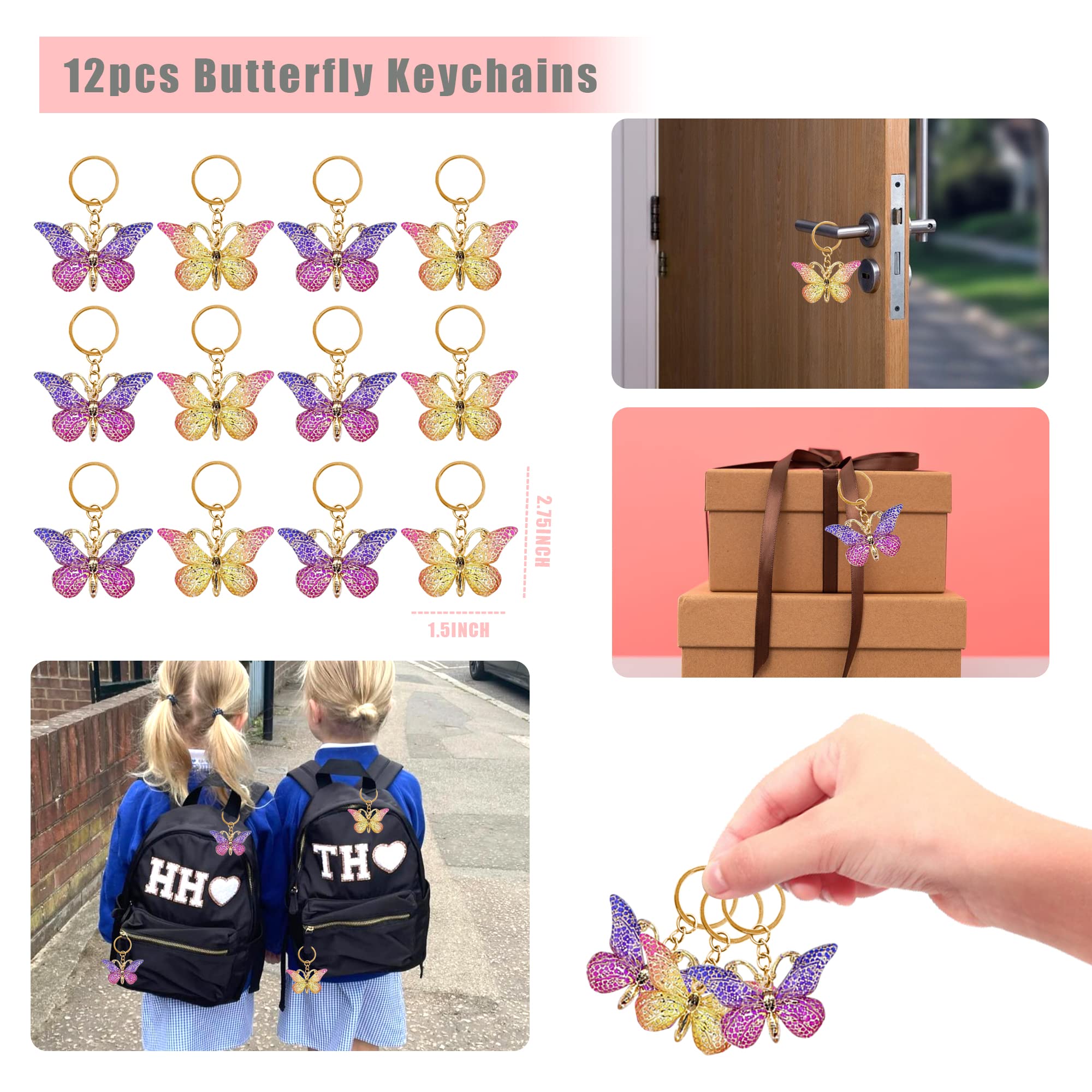 Fairy Birthday Party Supplies for Girls - Animal Party Favors Gift Bags with Keychains, Hair Clips, Stickers & Organza Bags | Perfect for Fairy Themed Birthday Decorations, Baby Showers & Kids Party Favors (Butterfly Design)
