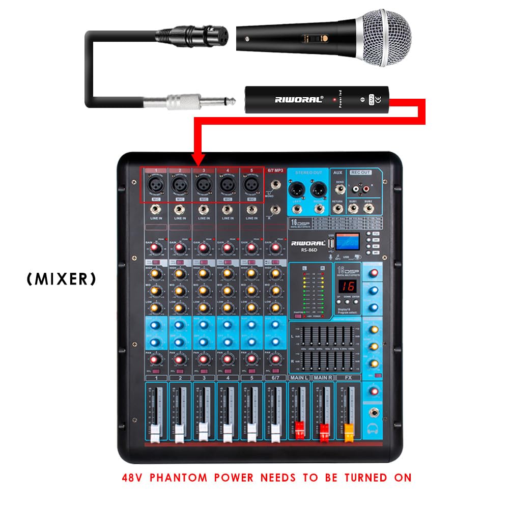 Professional XLR Microphone Preamp - 60dB Gain Booster for Dynamic & Ribbon Mics | Studio Recording, Podcasting & Live Streaming Equipment