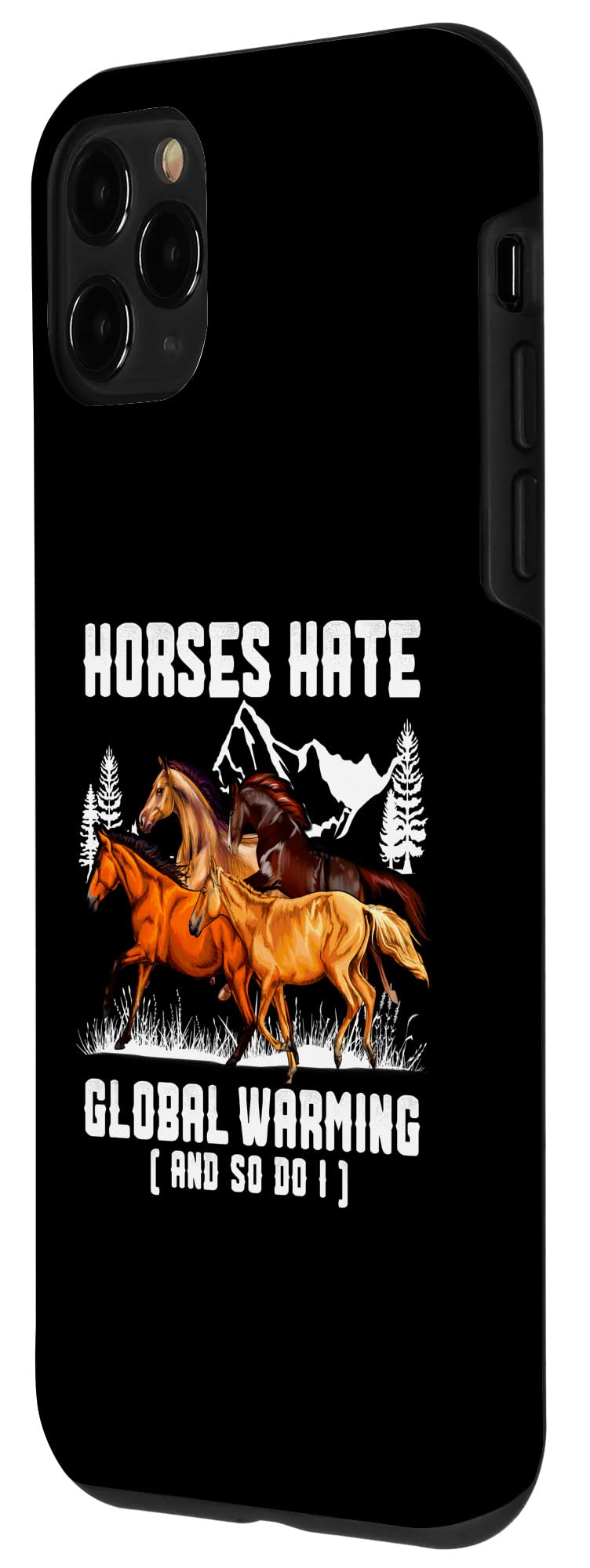 iPhone 11 Pro Case - Anti-Global Warming Eco-Friendly Phone Cover with Horse Design | Perfect for Nature Lovers & Environmental Activists | Great for Daily Use, Outdoor Adventures & Climate Awareness Events