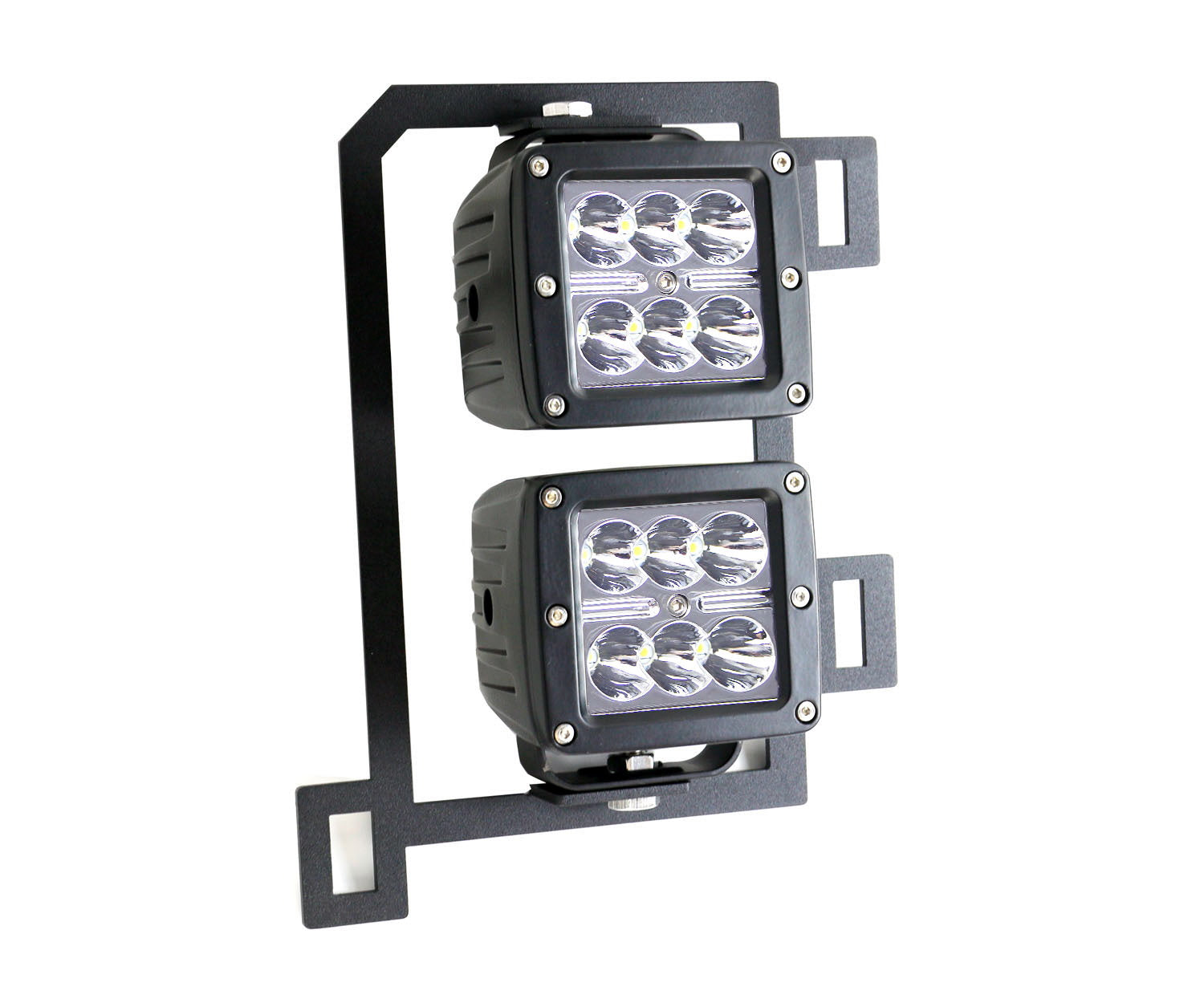 24W CREE LED Pods with Fog Lamp Mounting Brackets & Wiring Harness for 2013-2018 Dodge RAM 1500 - Off-Road Lighting, Fog Lights Replacement, Truck Accessories