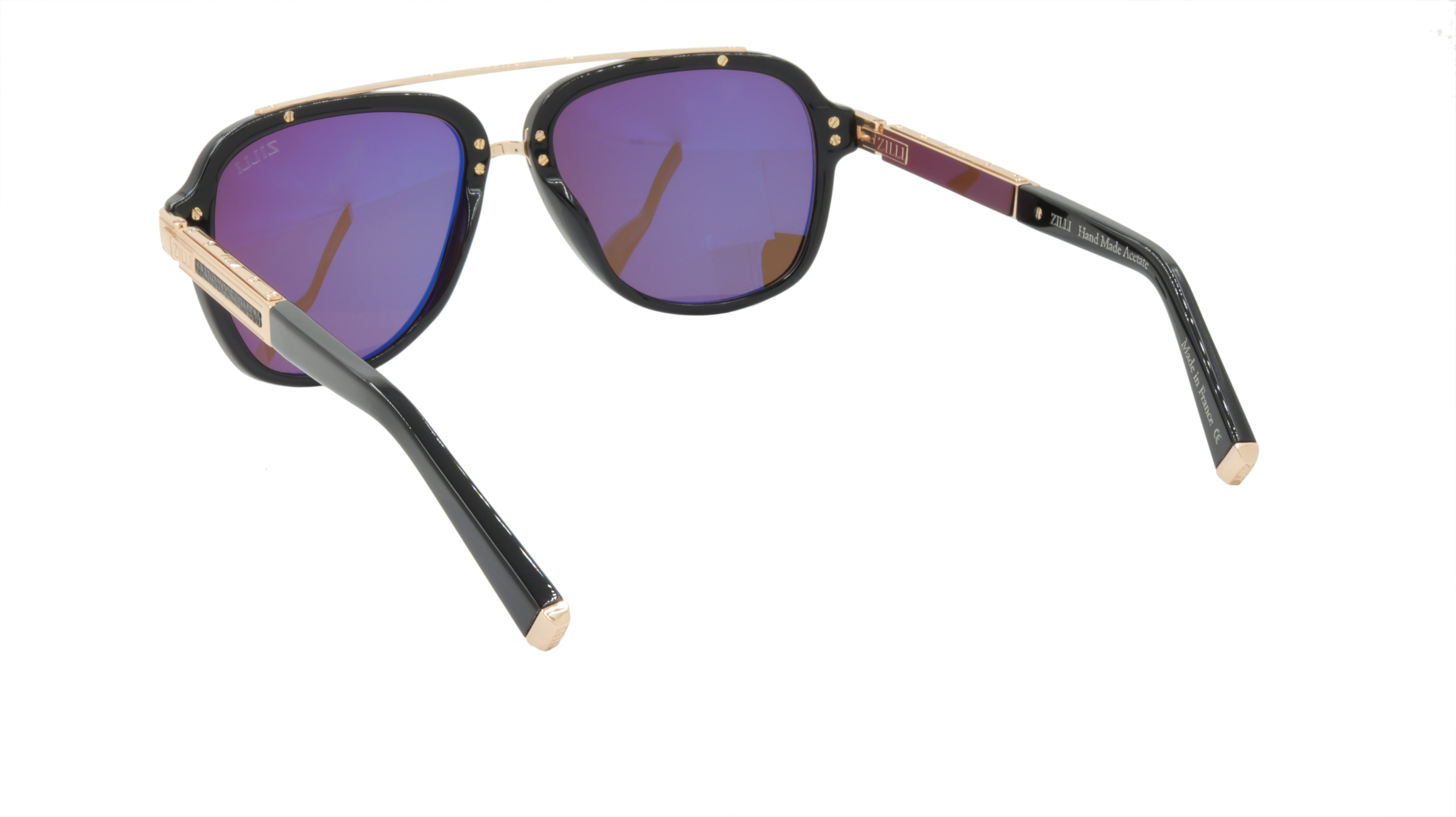 ZILLI Titanium Acetate Polarized Sunglasses - Handmade in France - Model ZI 65006 C06 - Luxury UV Protection for Driving & Outdoor Activities