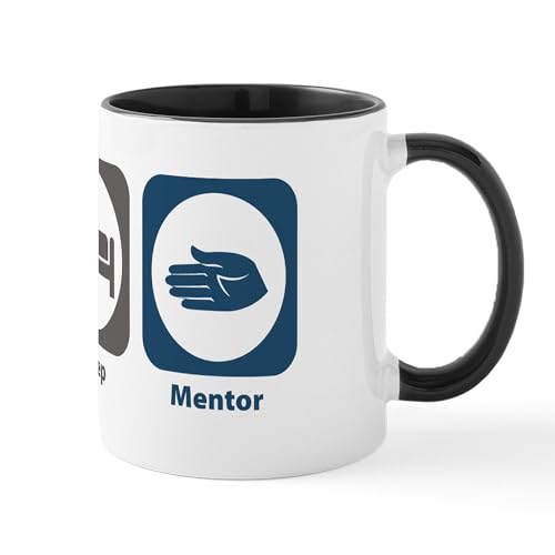 White/Black Inside - Eat Sleep Mentor Mug