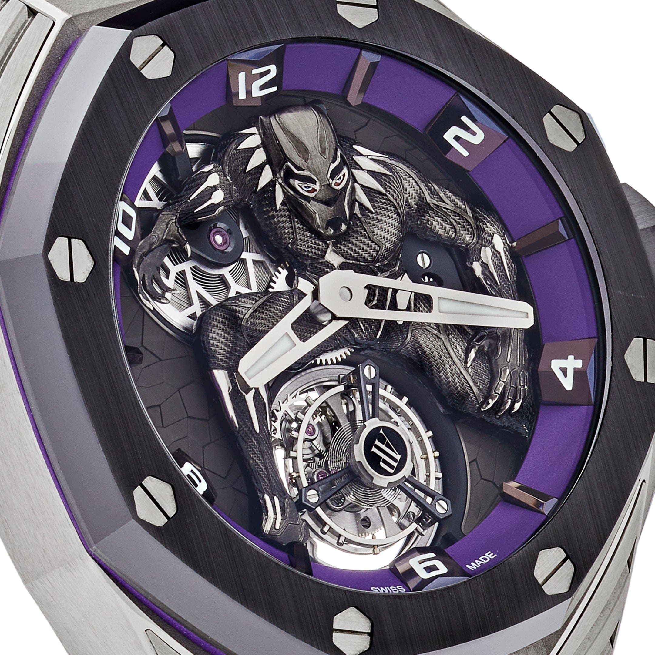 Audemars Piguet Royal Oak Concept 26620IO.OO.D077CA.01 Black Panther Flying Tourbillon Limited Edition Watch - Luxury Timepiece for Collectors & Special Occasions