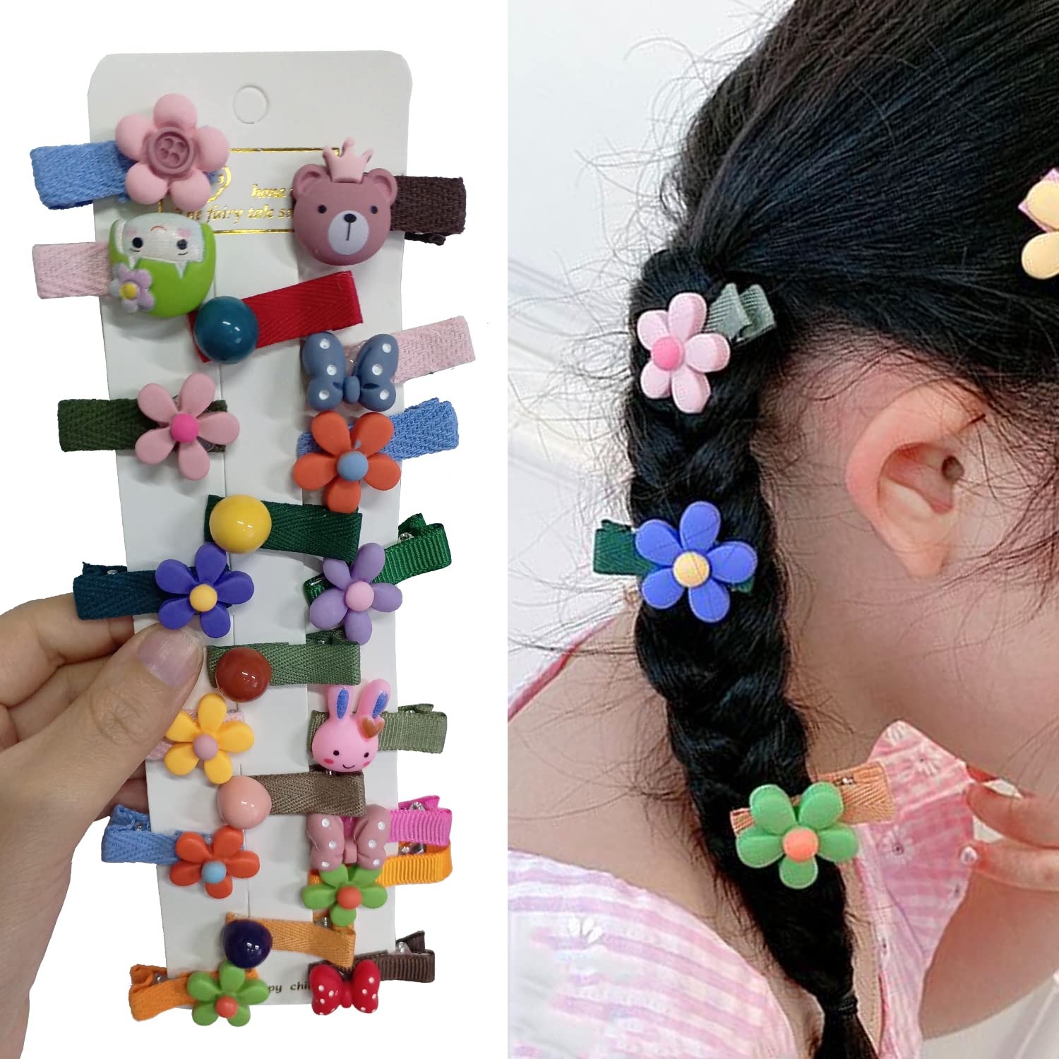 20Pcs Kids Hair Clips for Girls - 2 Inch Non-Slip Barrettes for Toddlers & Infants | Baby Hair Accessories for School, Parties & Daily Use
