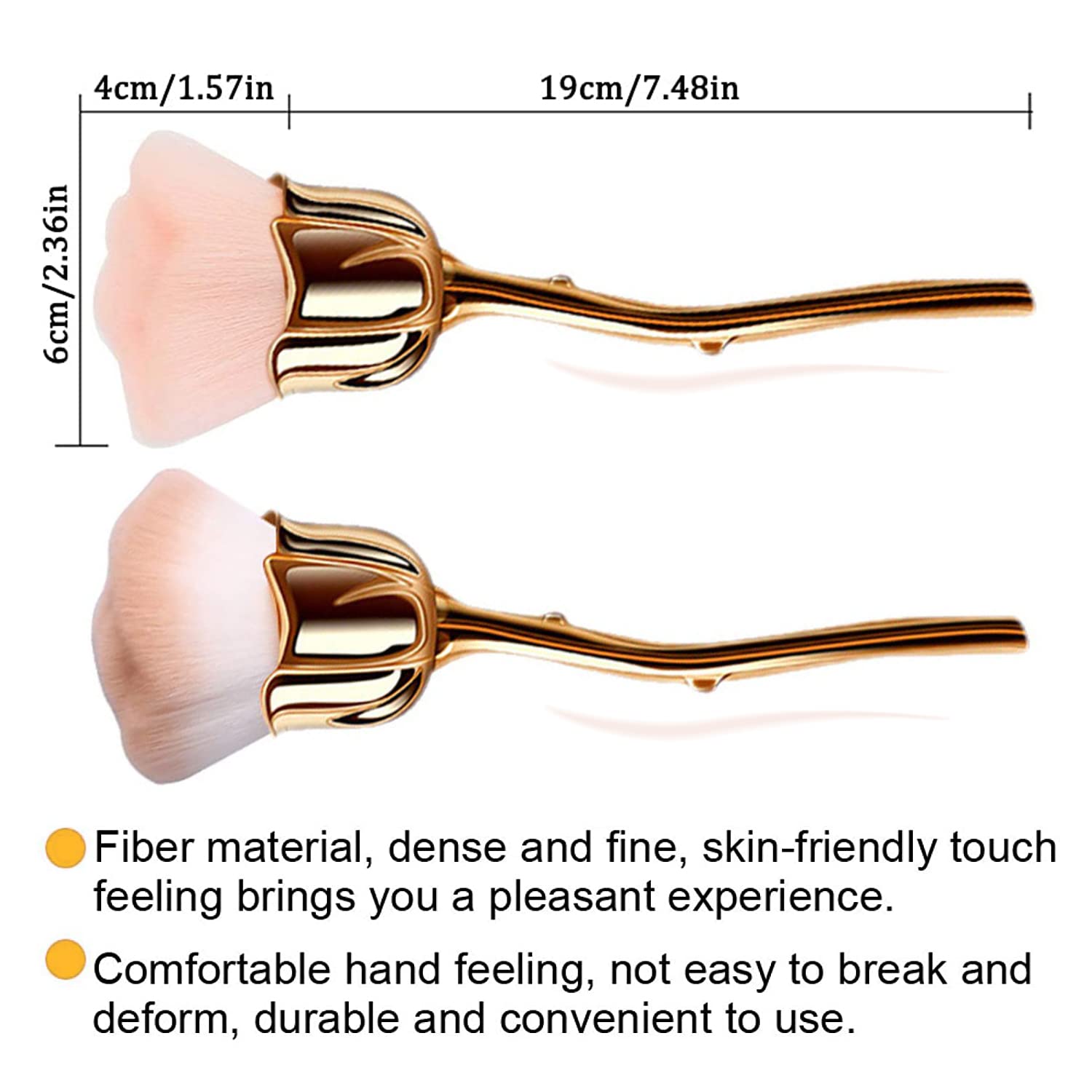 **DANNEASY 2-Piece Nail Dust Brush Set - Large Nail Powder Brush & Makeup Blush Brush for Nail Art Cleaning & Professional Manicure Tools | Perfect for Salon, Home Use & DIY Nail Care**