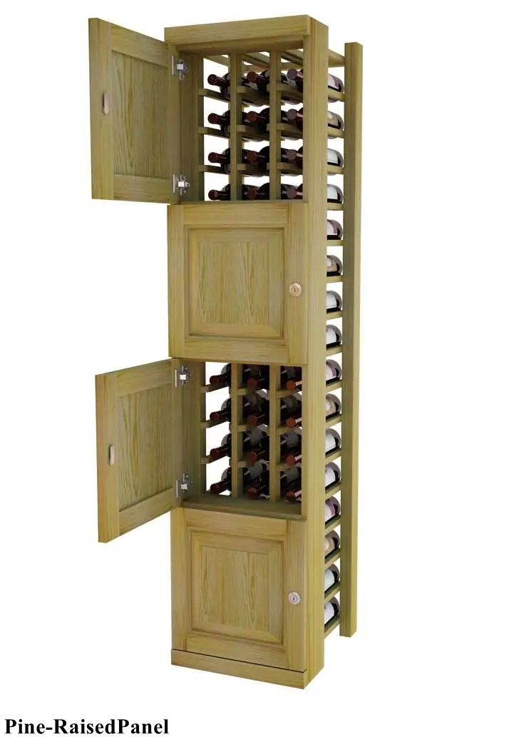 Vinostor 4-Bottle Locking Wine Storage Locker - 57 5/8