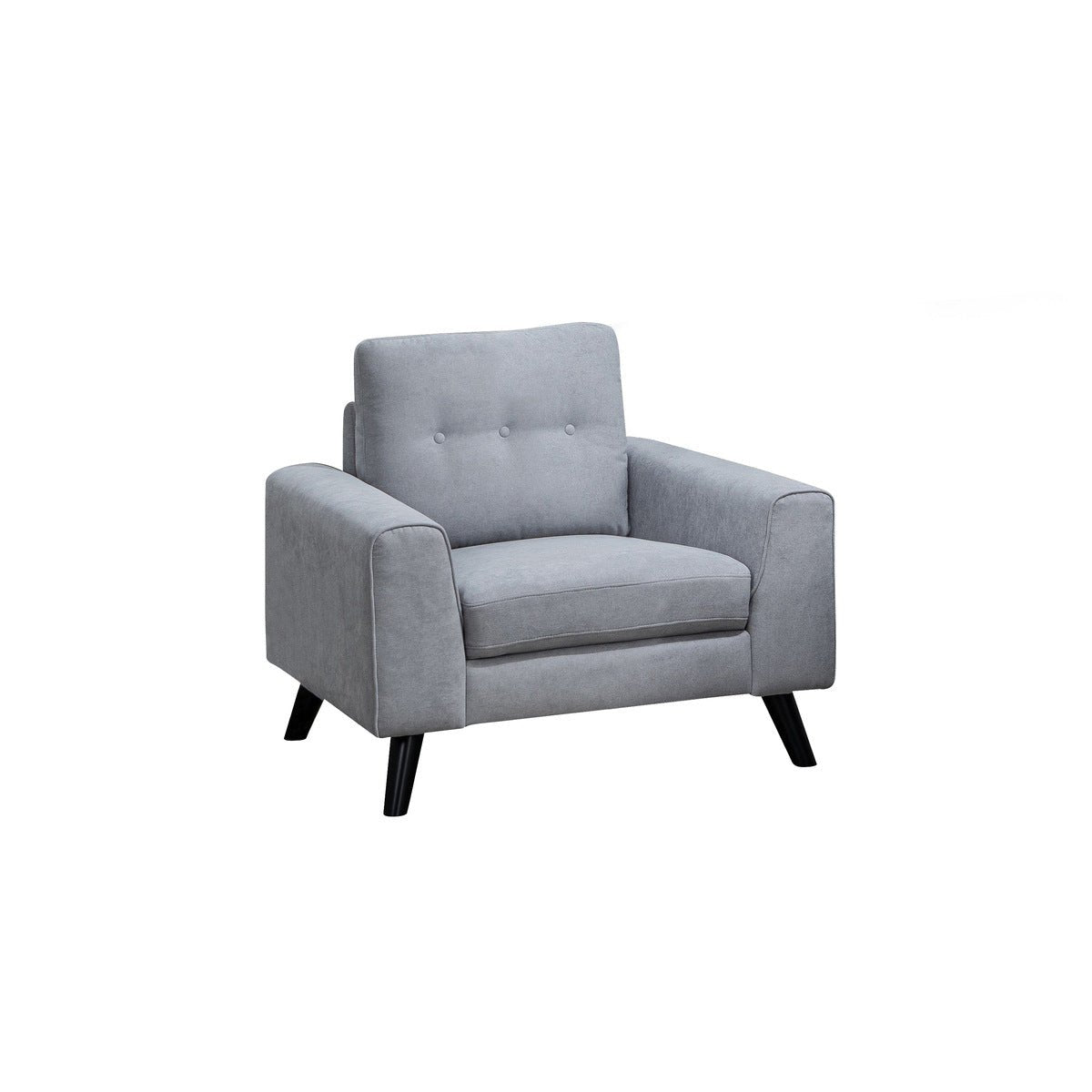 Evelyn Collection Chair - Modern Accent Chair for Living Room, Bedroom & Office - Stylish Upholstered Armchair with Wooden Legs - Perfect for Home Decor, Relaxing & Reading