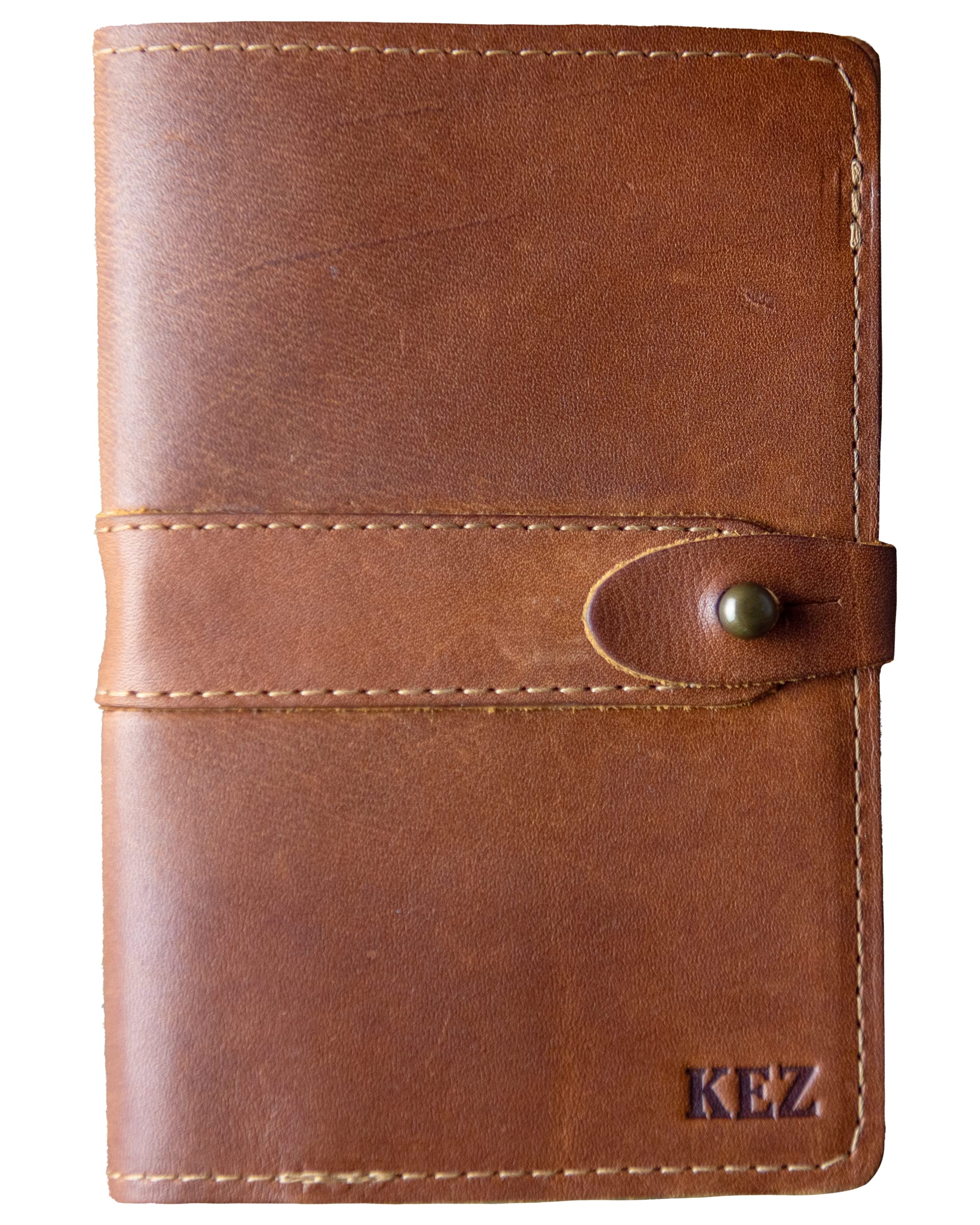 Premium Leather Pocket Journal for Men & Women - The Surveyor Brown Notebook - Perfect for Travel, Business, & Personal Journaling
