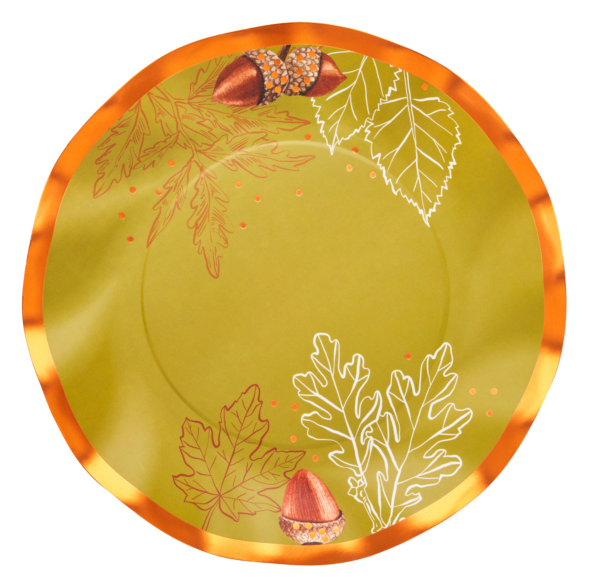Acorn and Oak Salad Plates Set of 8 - Eco-Friendly Wooden Dinnerware for Farmhouse & Rustic Dining - Perfect for Salads, Appetizers, and Charcuterie Boards