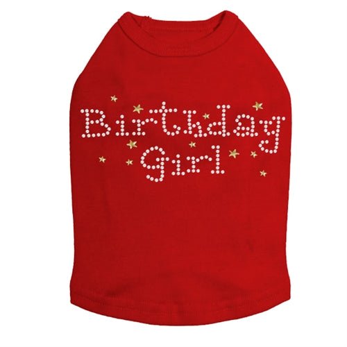 Sparkly Rhinestone Dog Tank Top for Birthday Girl - Cute & Stylish Pet Apparel in Multiple Colors | Perfect for Birthday Parties & Special Occasions