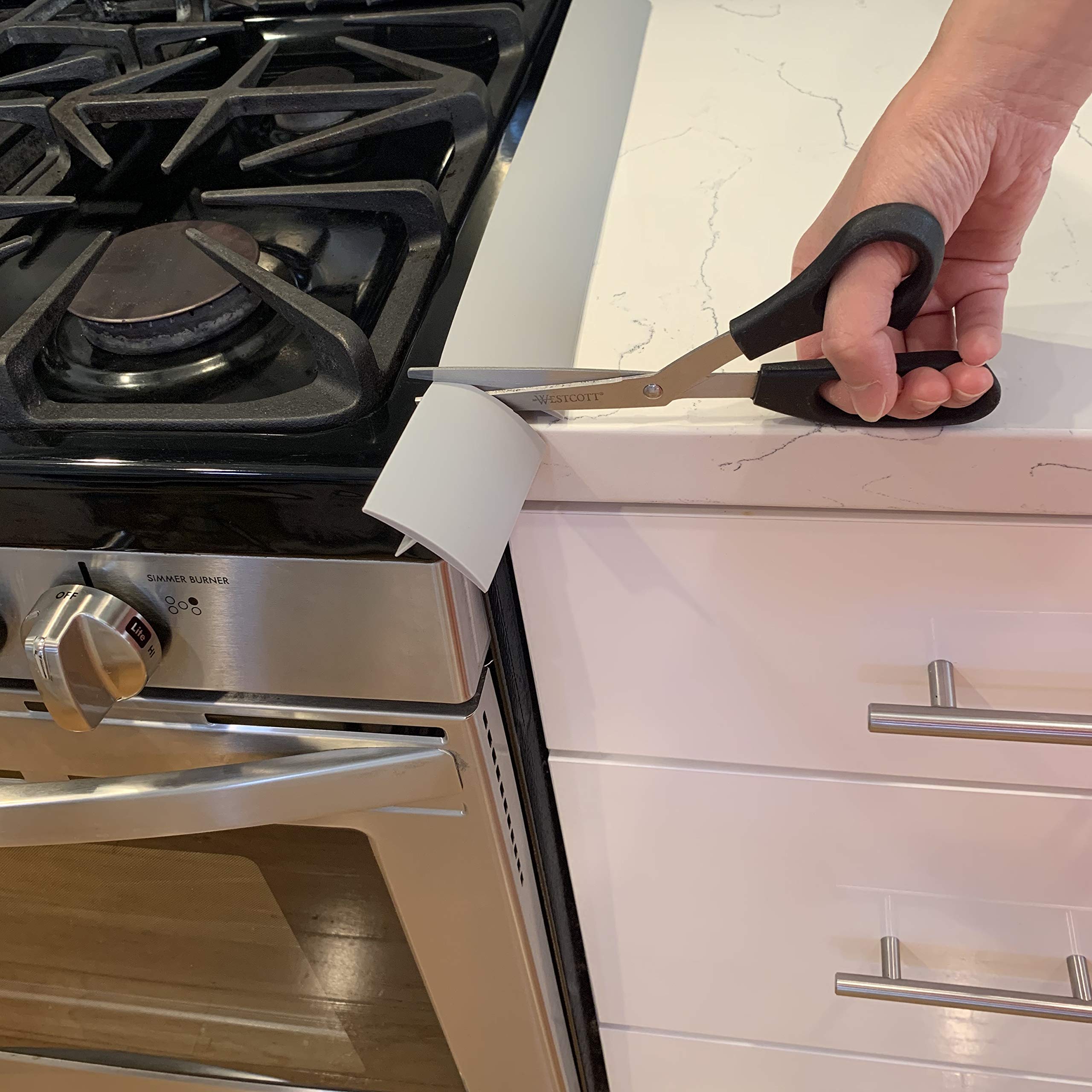 Gap Stopper Pro - 21 Inch Red Silicone Stove Gap Cover, Heavy Duty 8.6 oz, FDA Approved, Set of 2 - Perfect for Kitchen Safety & Preventing Food Debris Between Stove and Countertop