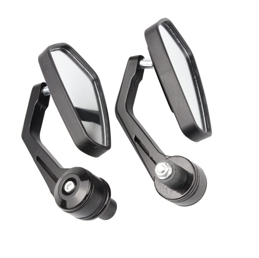 22mm Black Oval Motorcycle Handlebar Rearview Mirror - Universal Fit for Cafe Racer & Bobber Bikes - Durable Side Mirror for Enhanced Road Safety (Perfect for Urban Commuting & Highway Riding)