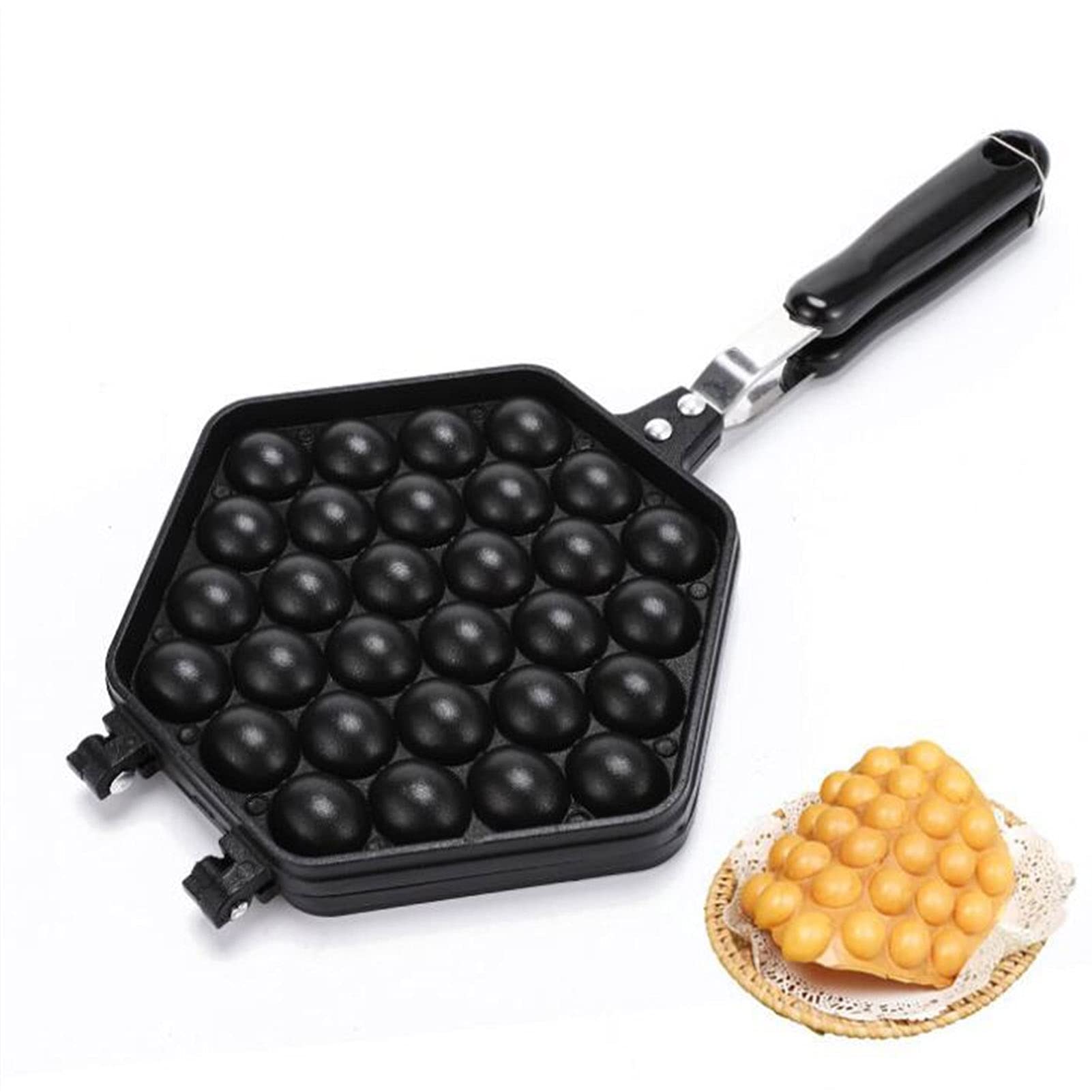 **Alvinlite Non-Stick Waffle Maker Pan - Egg Puff Maker & Mold - Durable Aluminum Alloy for Perfect Breakfast, Snacks & Desserts - Ideal for Home Kitchen, Brunch & Party Cooking**
