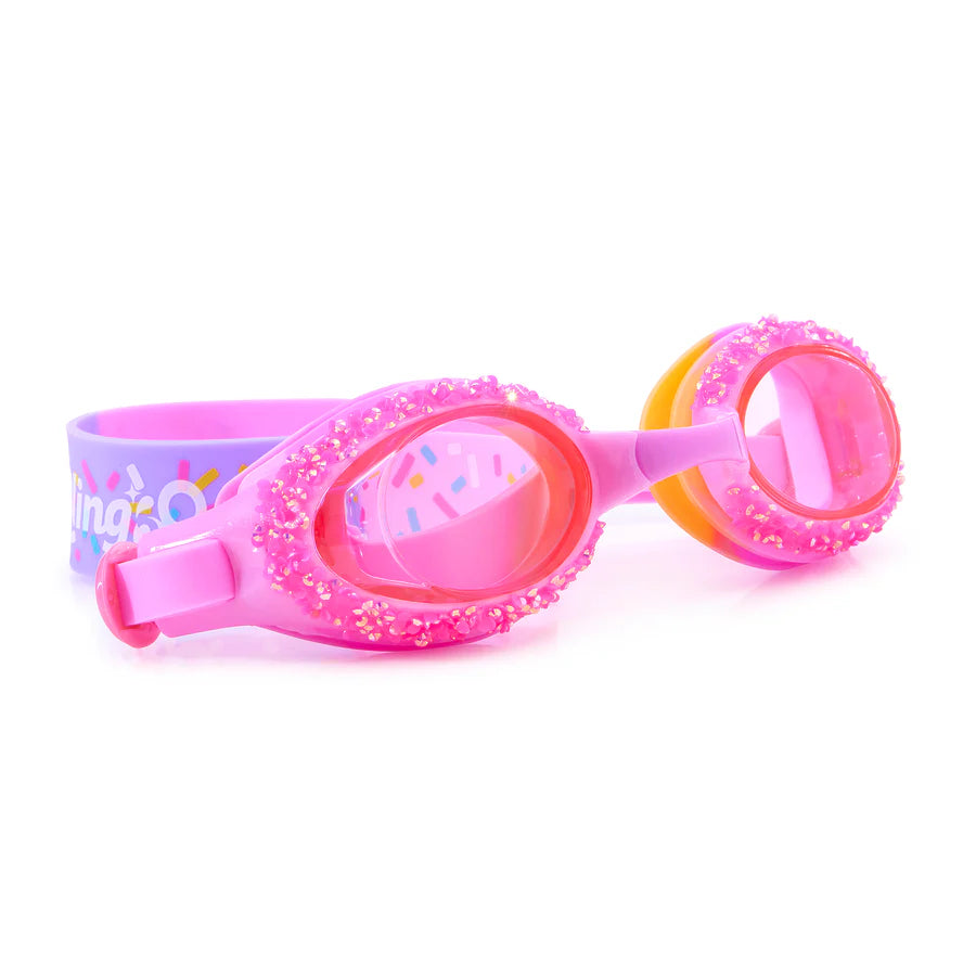 Bling2o Kids Swim Goggles - Rock Candy Pink | Anti-Fog UV Protection Swimming Goggles for Girls & Boys | Perfect for Pool, Beach & Water Sports