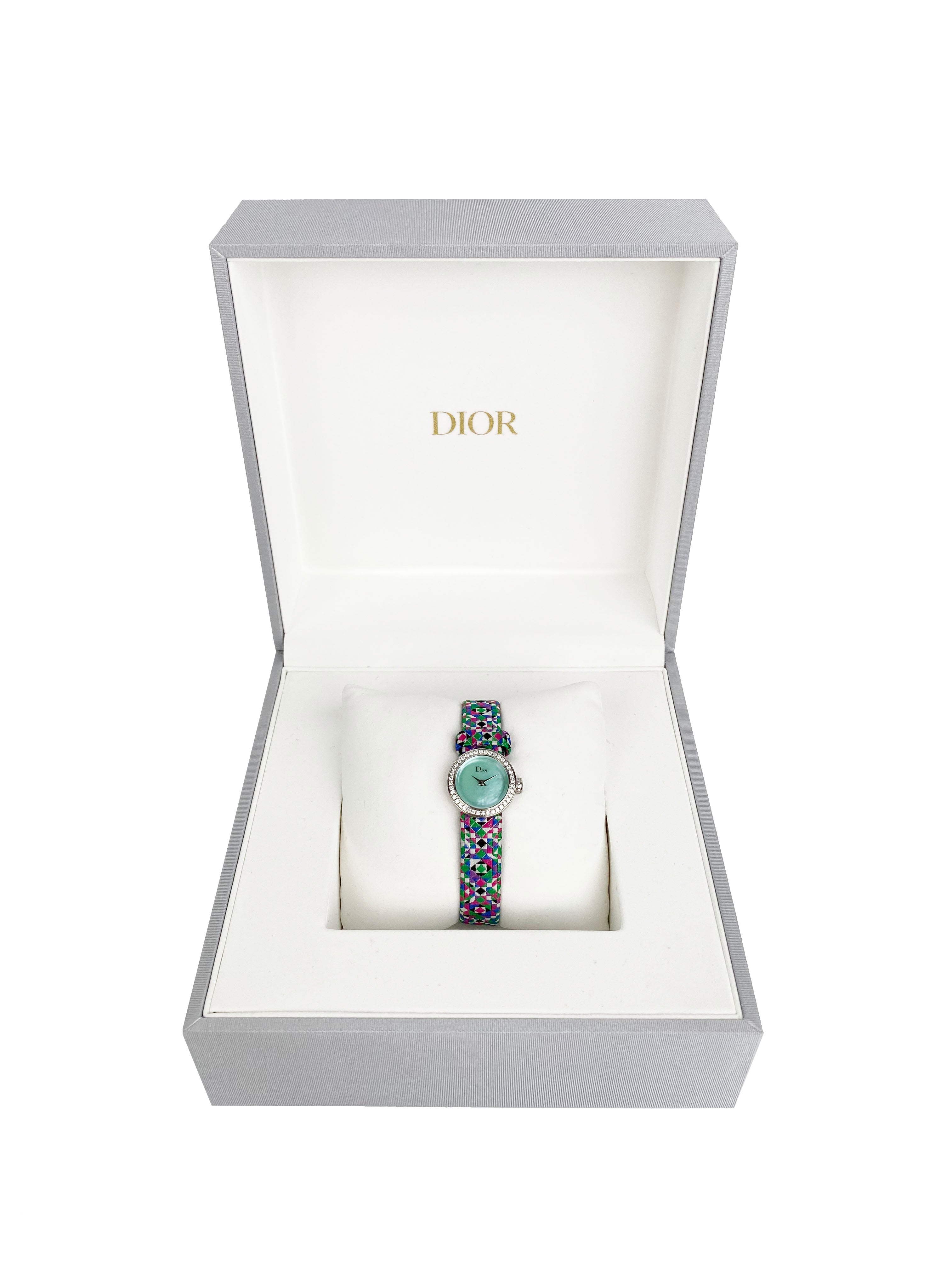 Dior La Mini D de Dior Watch for Women - Luxury Gold-Tone Quartz Watch with Leather Strap - Perfect for Formal Events, Date Nights & Special Occasions