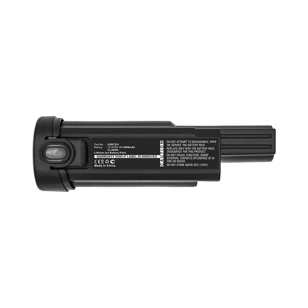 Synergy Digital Shark XSBT251EU Vacuum Cleaner Battery - 10.8V 2000mAh Li-ion High Capacity Replacement for Shark XSBT251 & XSBT251EU - Perfect for Home Cleaning, Pet Hair Removal & Car Detailing