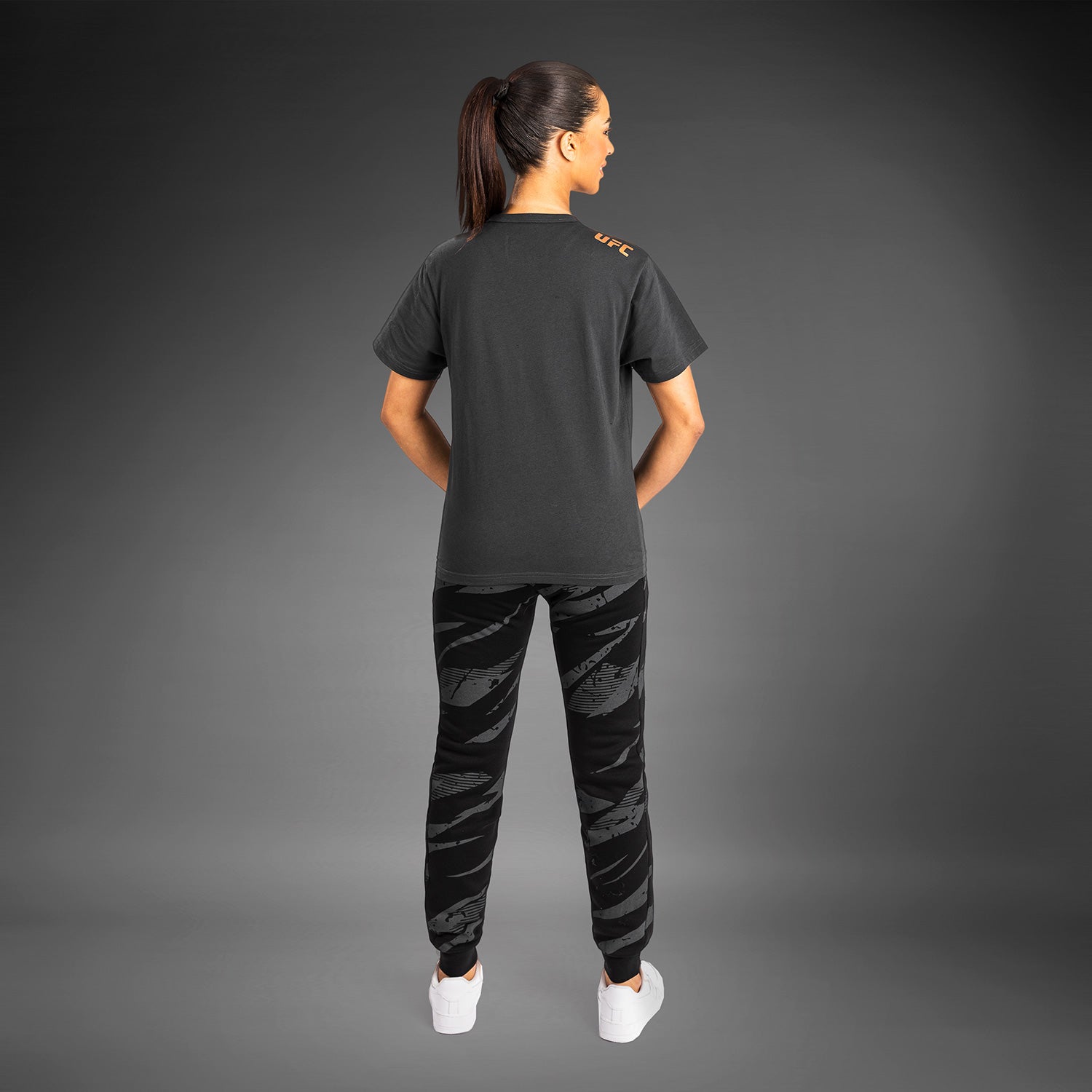 Venum UFC Adrenaline Fight Week Women's Short Sleeve Cotton T-Shirt - Charcoal Grey | MMA Training & Casual Wear