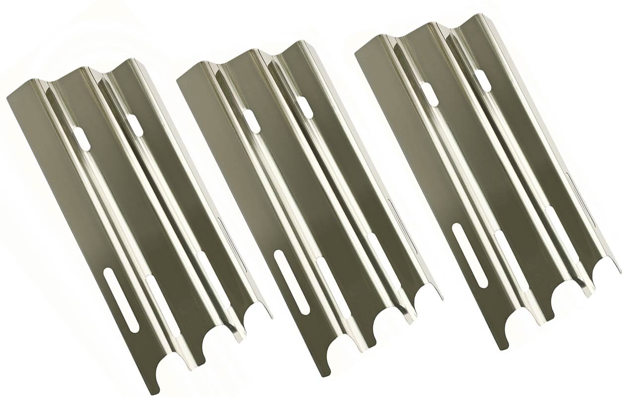 Jenn Air JA460 JA461 JA461P JA480 JA580 Gas Grill Replacement Kit - 3 Heat Shields & 3 Cooking Grates - Perfect for Outdoor BBQ & Backyard Grilling