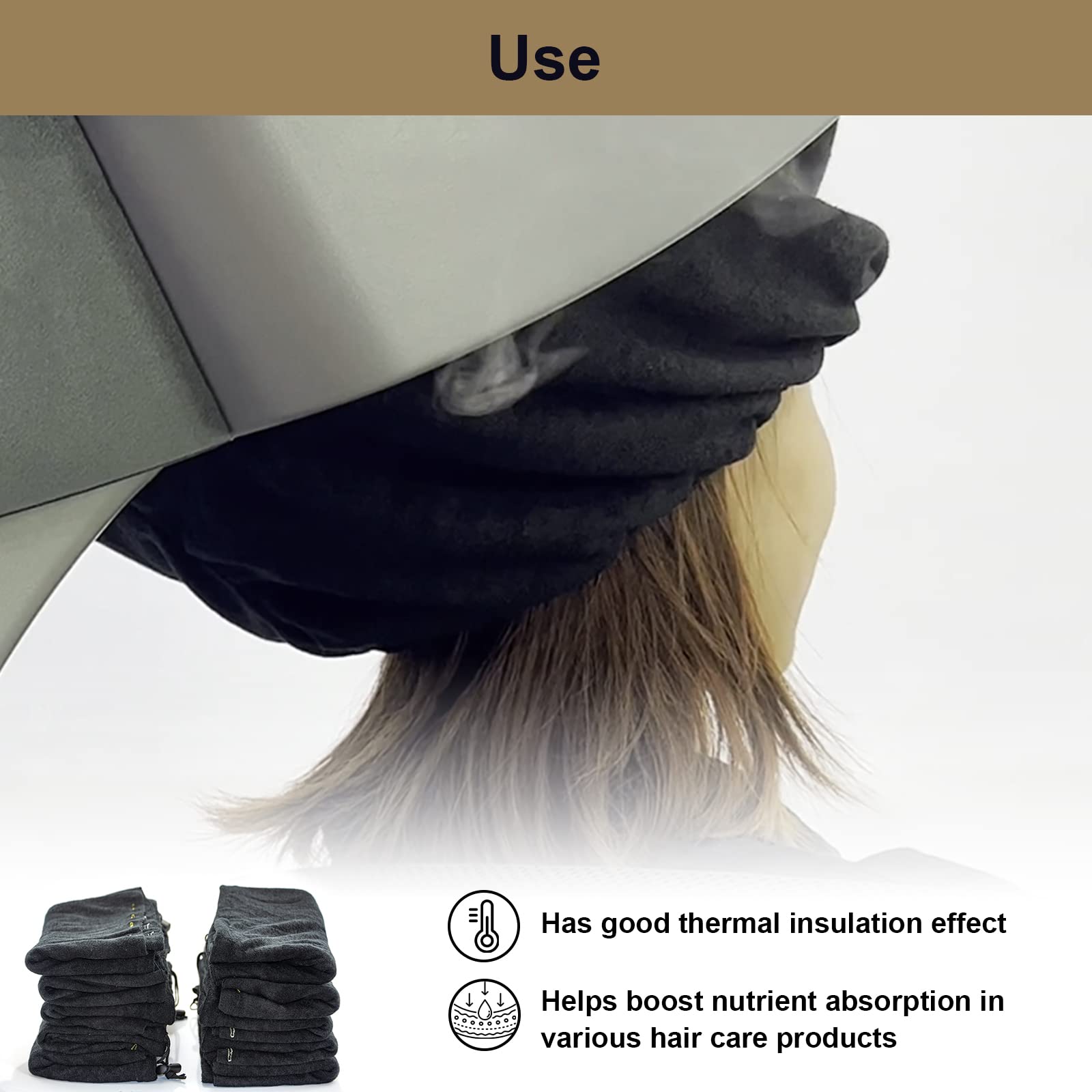 Professional Micro Mist Hair Steamer with Hood (10 Black Hoods) - Salon-Grade Hair Care for Deep Conditioning, Scalp Treatment & Relaxation | Perfect for Home Salons, Spas & Professional Stylists