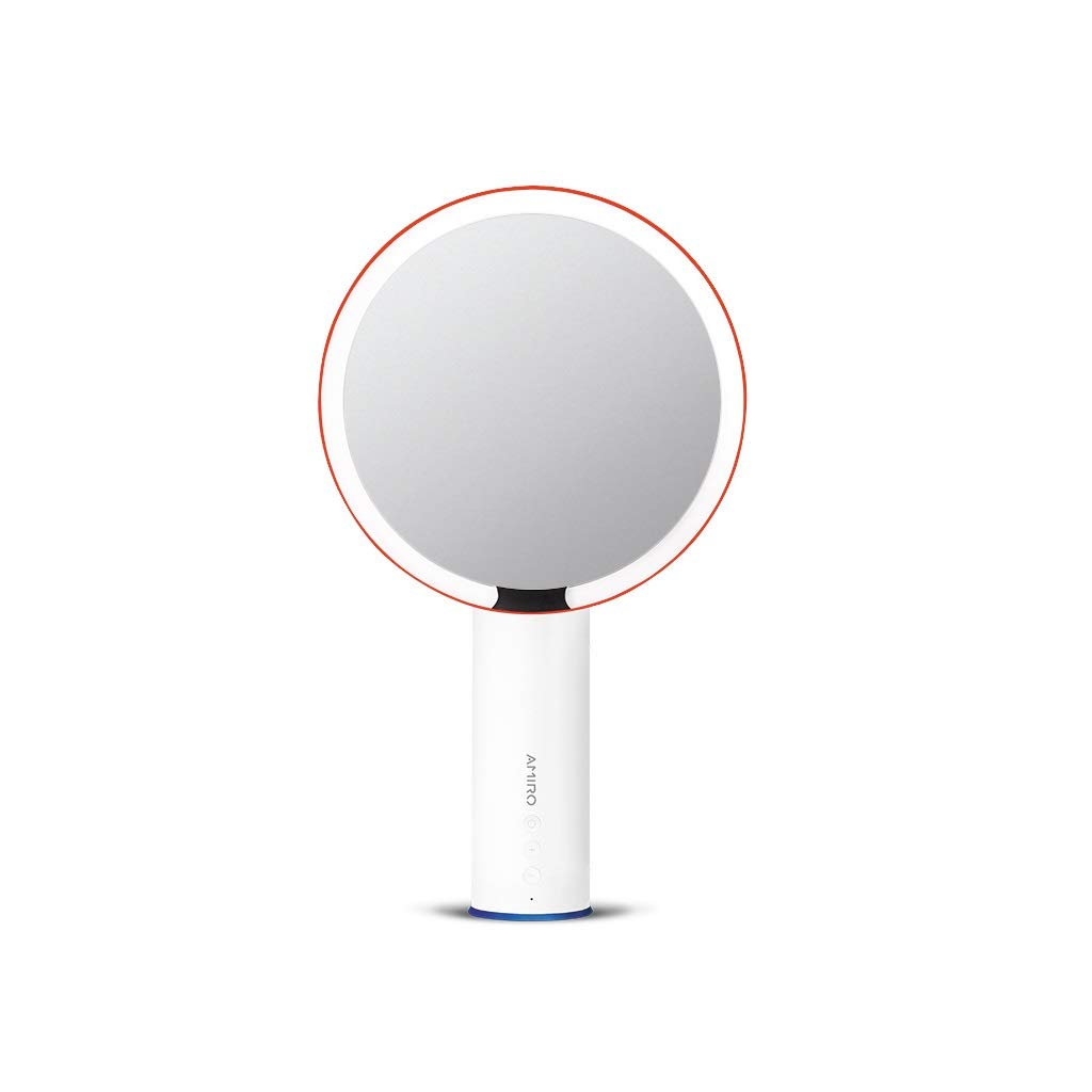 AMIRO O Series LED Makeup Mirror with Daylight Lamp - White Vanity Mirror for Precise Makeup Application, Skincare & Grooming | Perfect for Bedroom, Bathroom & Dressing Table