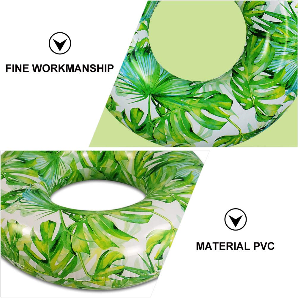 jojofuny Monstera Palm Leaves Pool Tubes - 90cm Large Inflatable Swim Floaties for Adults & Kids, Tropical Hawaiian Summer Luau Party Decor, Pool Party Photo Props, Beach Vacation & Backyard Pool Relaxation