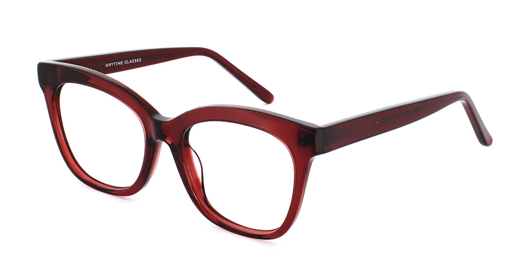 Trendy Translucent Cat Eye Glasses WD1304 - Fashionable Retro Frames for Women, Perfect for Daily Wear & Special Occasions