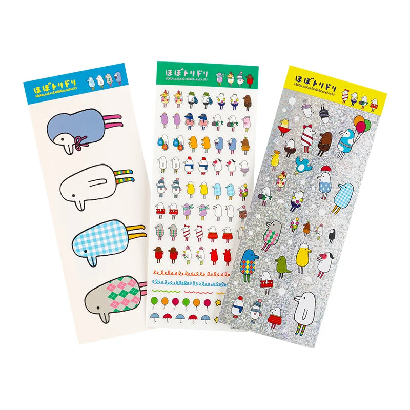 Hobotoridori Stickers - Cute Decorative Stickers for Hobonichi Techo Planner, Journal, and Scrapbooking - Perfect for DIY Crafting, Bullet Journaling, and Planner Decoration