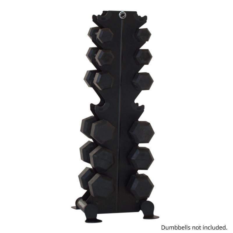 8 Pair Vertical Dumbbell Rack - Heavy Duty Dumbbell Stand for Home Gym, Garage & Fitness Studio - Space Saving Weight Rack Organizer for Workout Equipment Storage