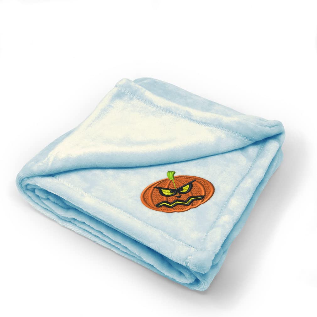 Soft Nursery Bedding Baby Blankets for Boys & Girls - Halloween Pumpkin Face Design - Cozy Polyester Blanket for Crib, Stroller & Playtime