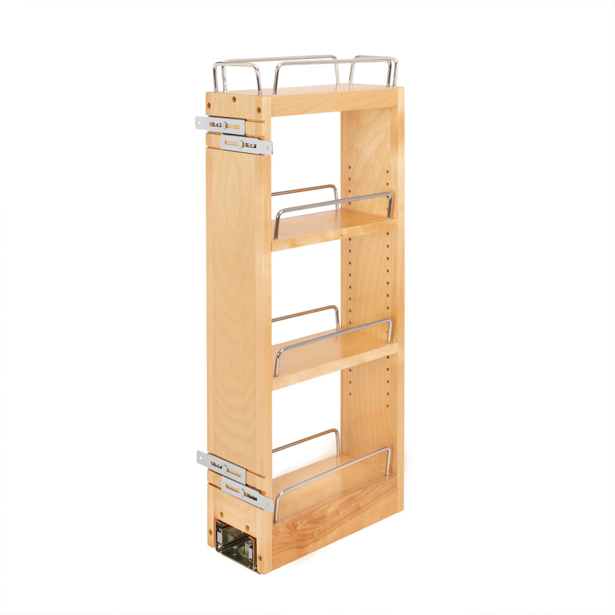 Rev-A-Shelf 5-Inch Pullout Kitchen Cabinet Organizer with Soft-Close Mechanism | Durable Wood Construction | Under-Sink Storage Solution | Perfect for Spices, Utensils & Cleaning Supplies (Model 448-BBSCWC-5C)
