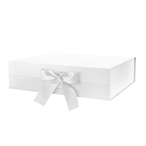 White-Ribbon-13x9.7x3.4 Inches-Pack of 1