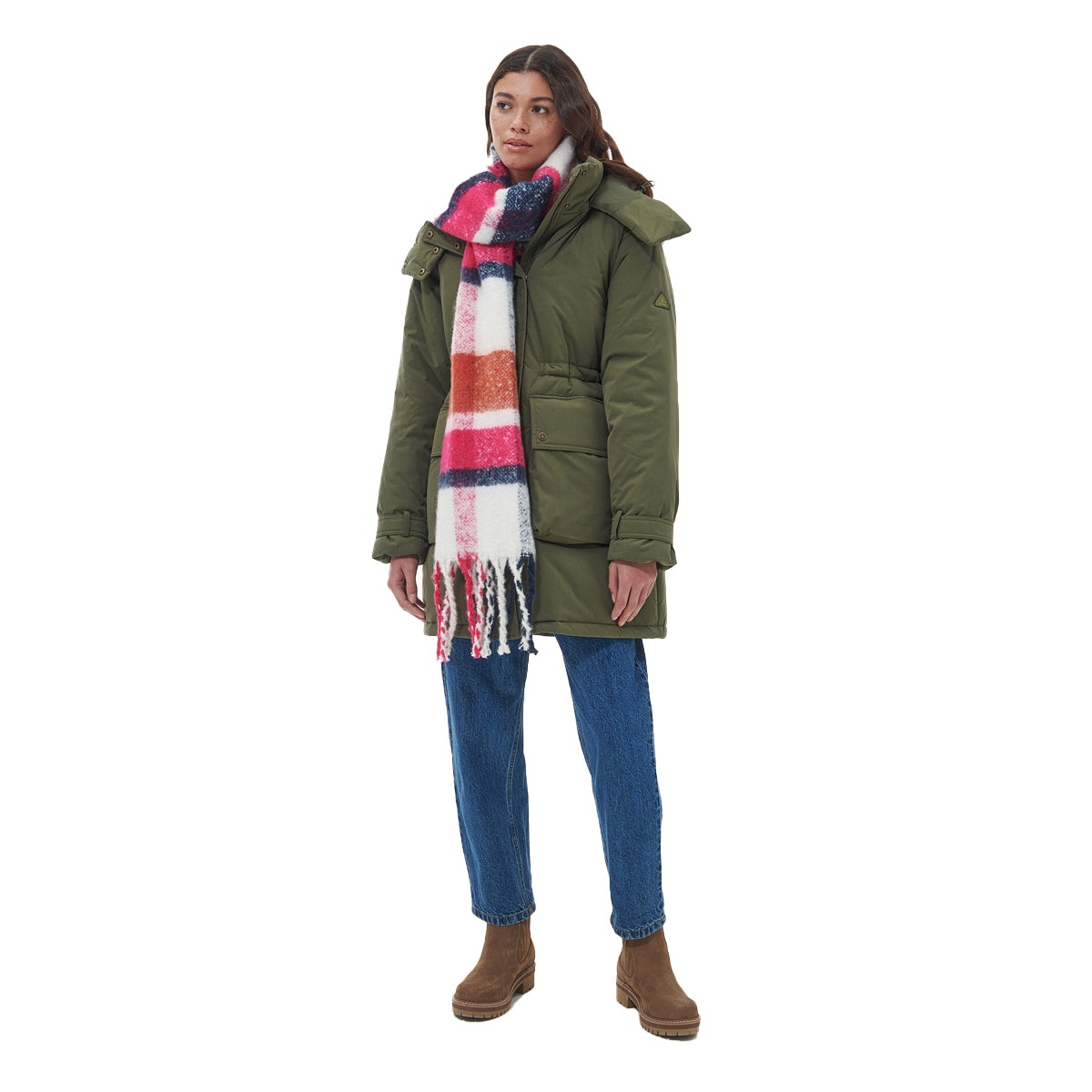 Barbour Rawson Check Scarf - Classic Tartan Wool Scarf for Men & Women - Perfect for Winter, Fall & Outdoor Activities