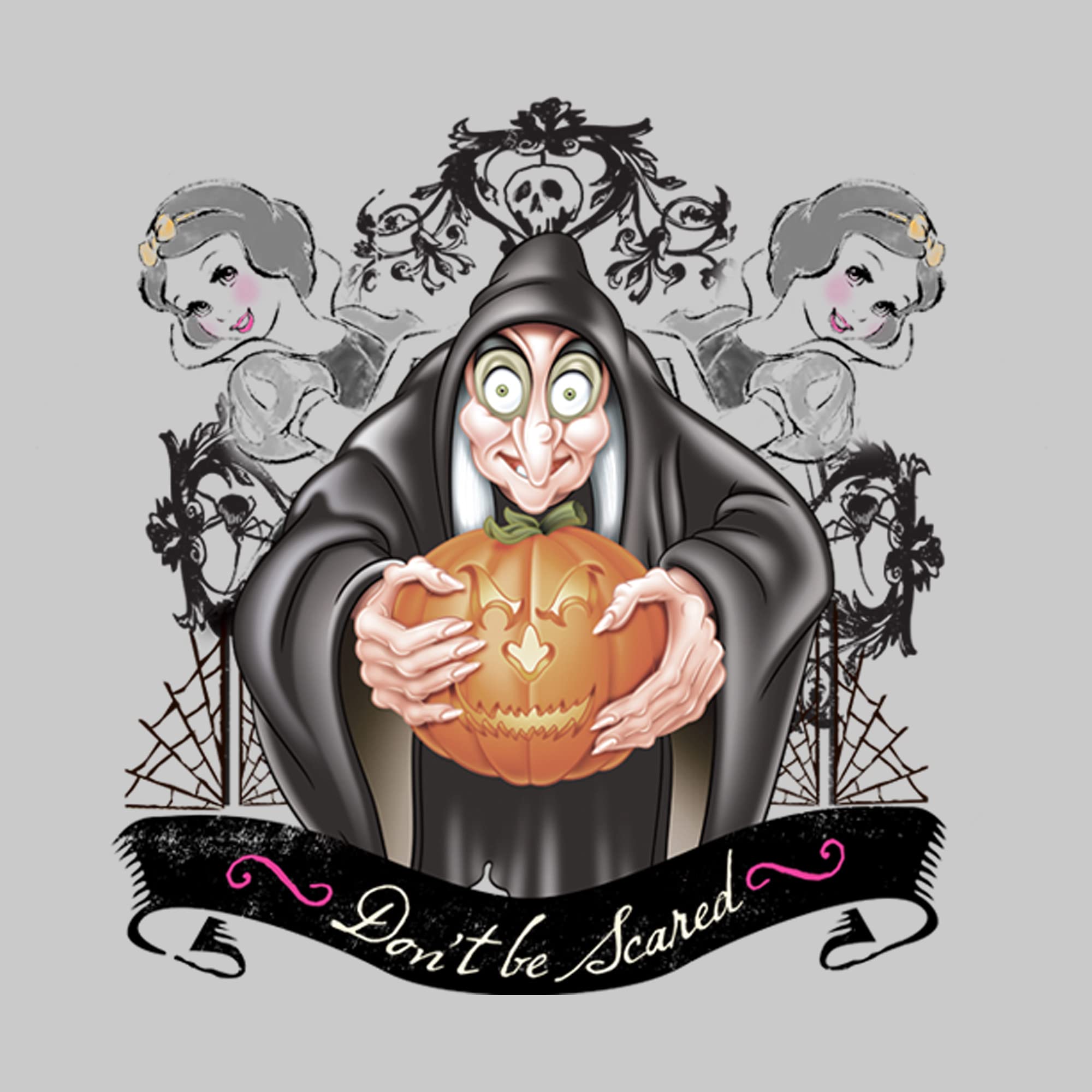 Men's Snow White and the Seven Dwarfs Evil Queen Pumpkin Print Sweatshirt | Disney Villain Halloween Hoodie for Cosplay & Christmas Gifts