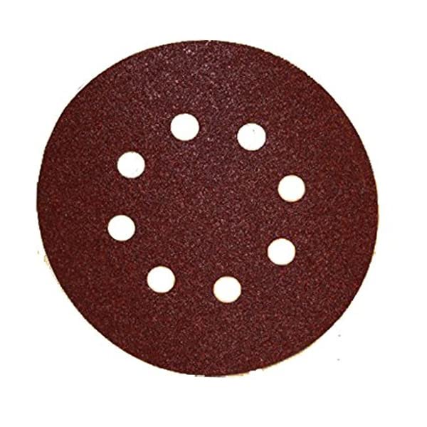 6-Inch 60 Grit Hook and Loop Sanding Discs - 8 Hole Random Orbital Sander Pads (90-Pack) - Compatible with DeWalt, Milwaukee, Ridgid Sanders - Perfect for Woodworking, Metal Polishing & Surface Preparation
