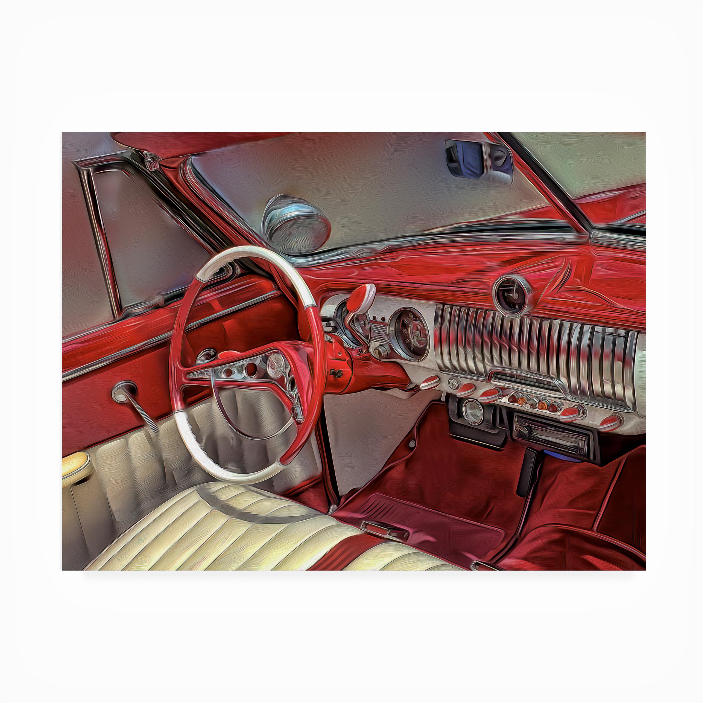 Martin Fine Photography 'Vintage Car 12' - Premium Outdoor All-Weather Metal Wall Art Decor for Living Room, Patio, Garage & Man Cave