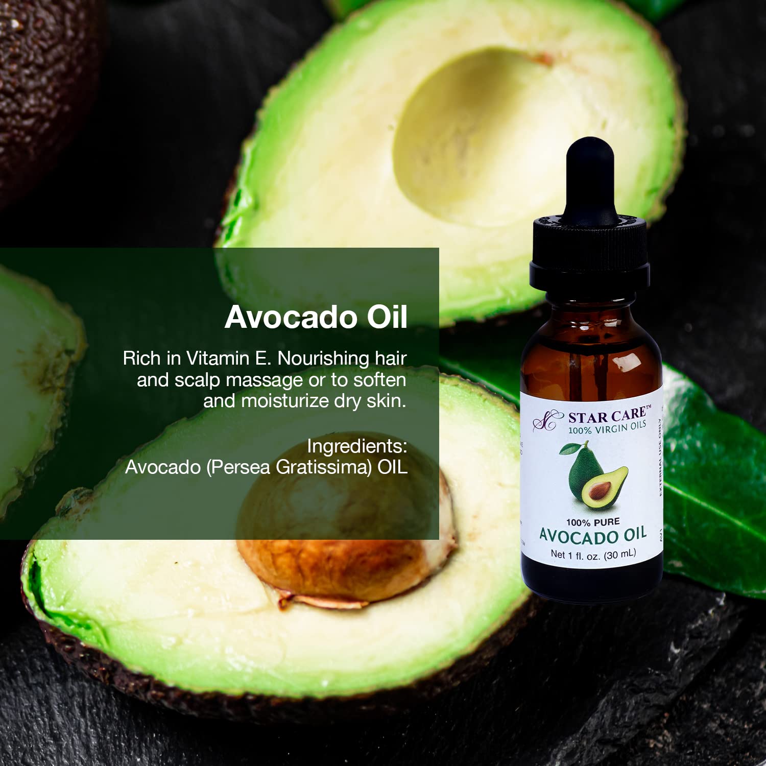 100% Pure Avocado Oil for Cooking, Skin & Hair Care - Cold Pressed, Unrefined, Natural Moisturizer for Face, Body & DIY Beauty Recipes