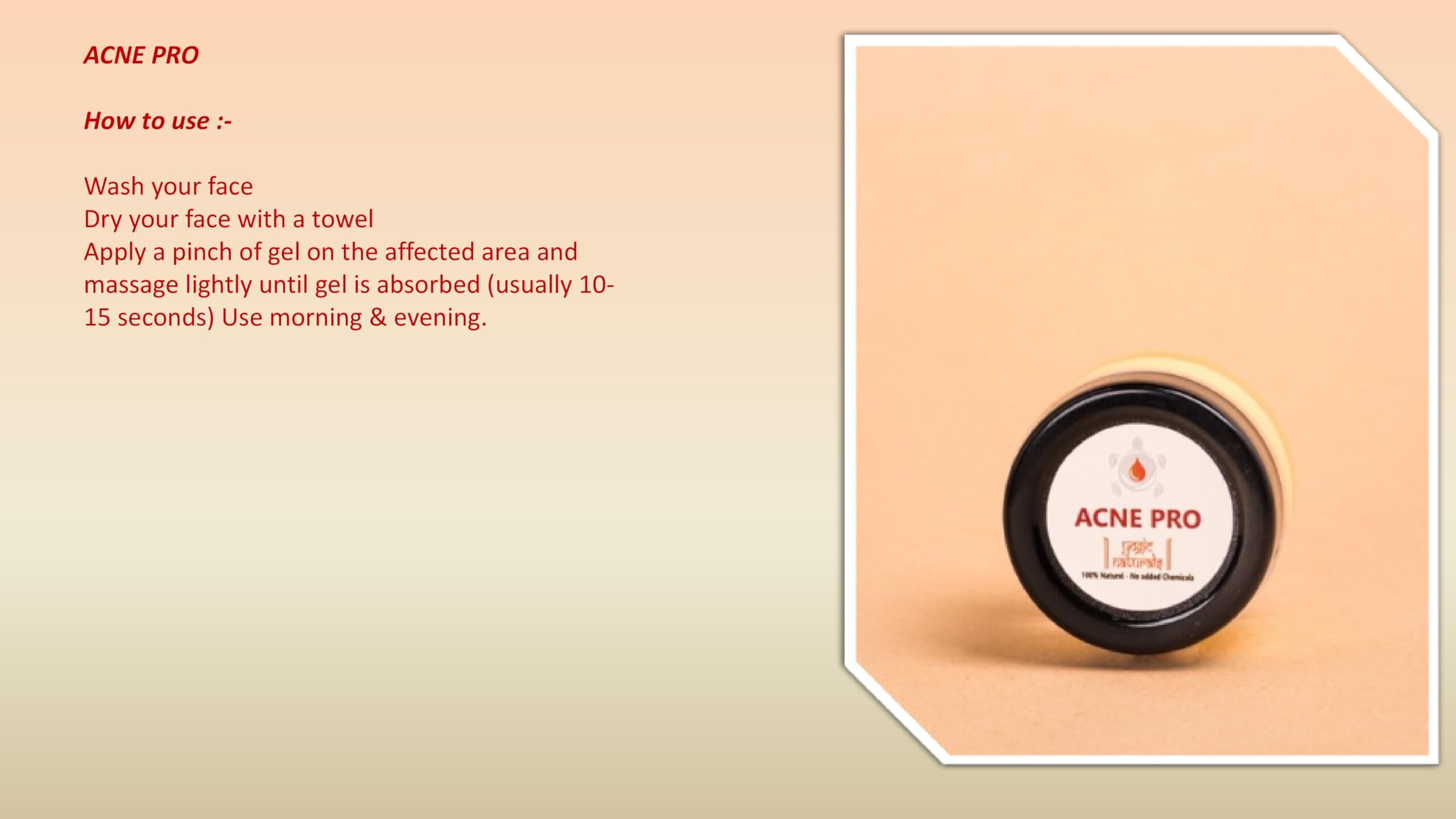 God's Own Store WHO-GMP Certified 'Acne Pro' - Natural Plant-Based Gel & Oil Blend for Acne Treatment | Moisturizes Skin, Clears Dark Spots & Prevents Scarring | Perfect for Daily Skincare Routine & Sensitive Skin Care