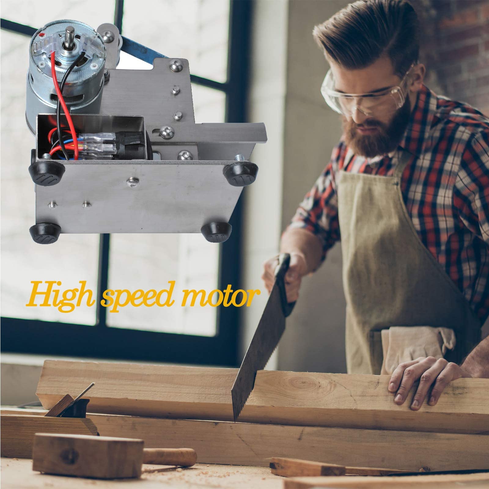 Mini Belt Sander | Electric Belt Sander Grinder for Woodworking & Metal Work | Small Object Polishing Tool | Perfect for DIY Projects, Jewelry Making & Home Repairs