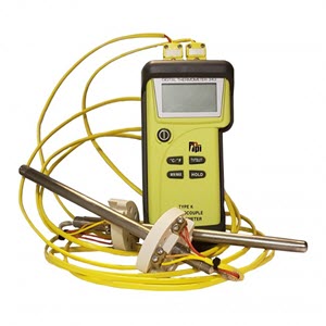 TPI 343 Digital Thermometer with K-Type Thermocouple Probe - High Accuracy Infrared Temperature Gun for Cooking, HVAC, Automotive & Industrial Use
