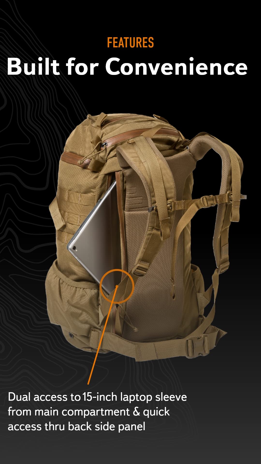 Mystery Ranch 2-Day Tactical Backpack - Durable Molle Hiking Pack for Outdoor Adventures, Coyote Brown, SM/MD Size - Perfect for Camping, Hiking & Military Use