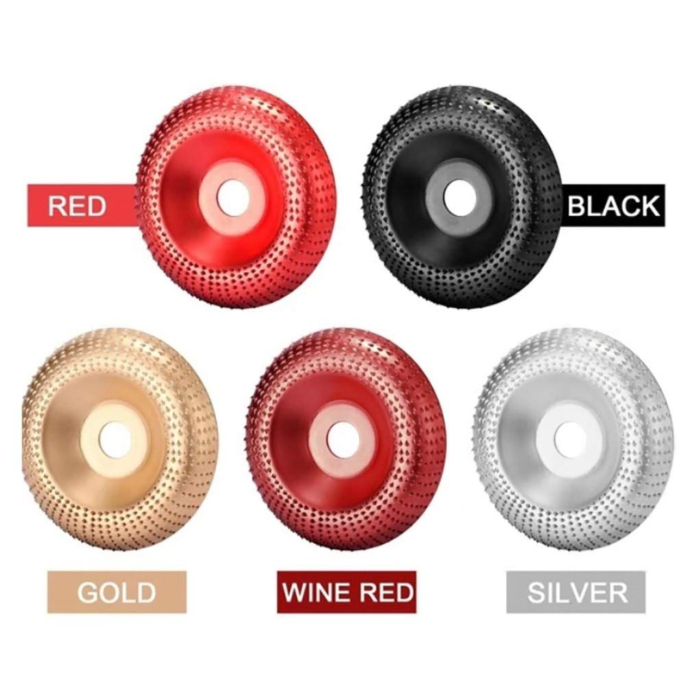 Durable 100mm Wood Angle Grinding Wheel - 16mm Bore Abrasive Disc for Woodworking, Sanding & Carving | Compatible with Angle Grinders | Perfect for DIY Projects, Furniture Making & Crafting (Black)