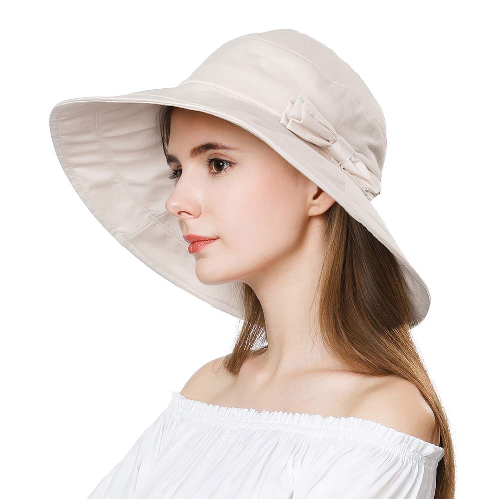 UPF50+ Women's Sun Hat for Summer - Wide Brim UV Protection Beach Hat for Outdoor Activities, Gardening, and Travel