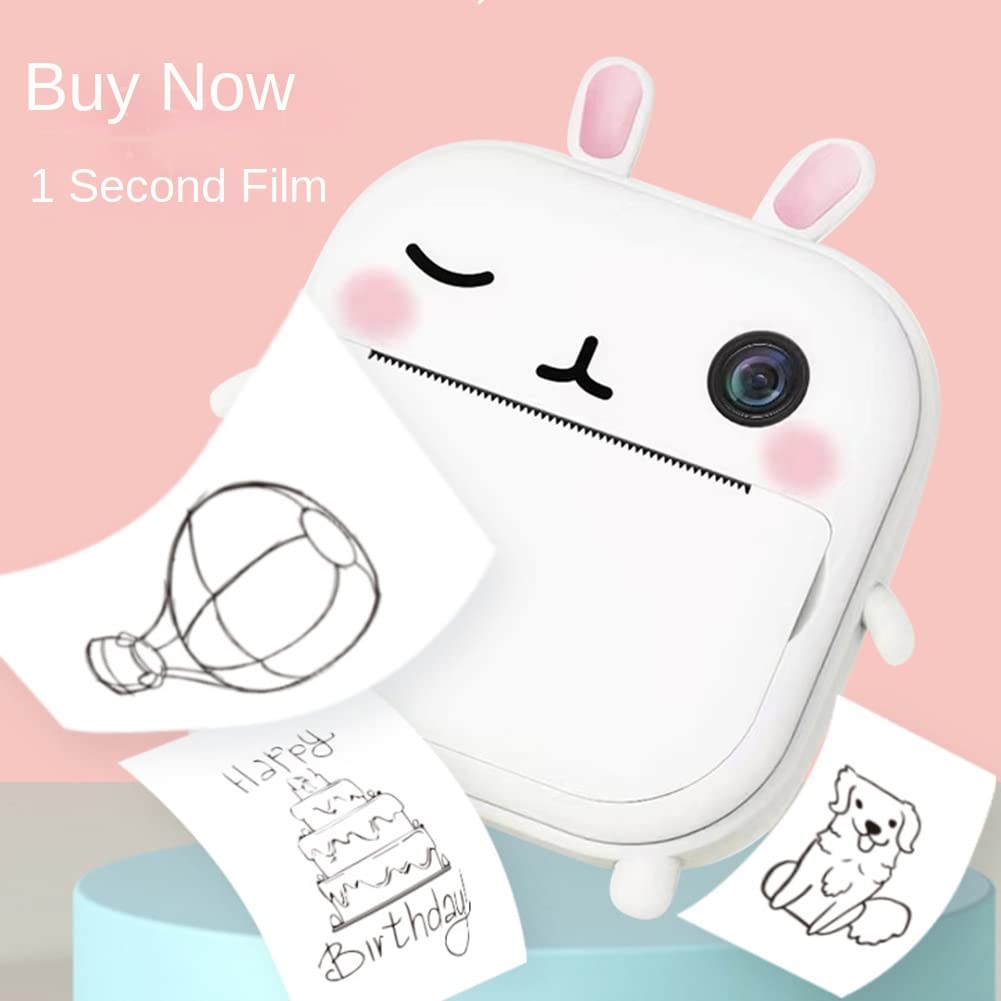 2.4 Inch LCD Digital Camera with Instant Print - Portable Battery-Powered Photo & Video Camera with Green Printer Paper - Perfect for Kids, Travel, Parties & DIY Projects