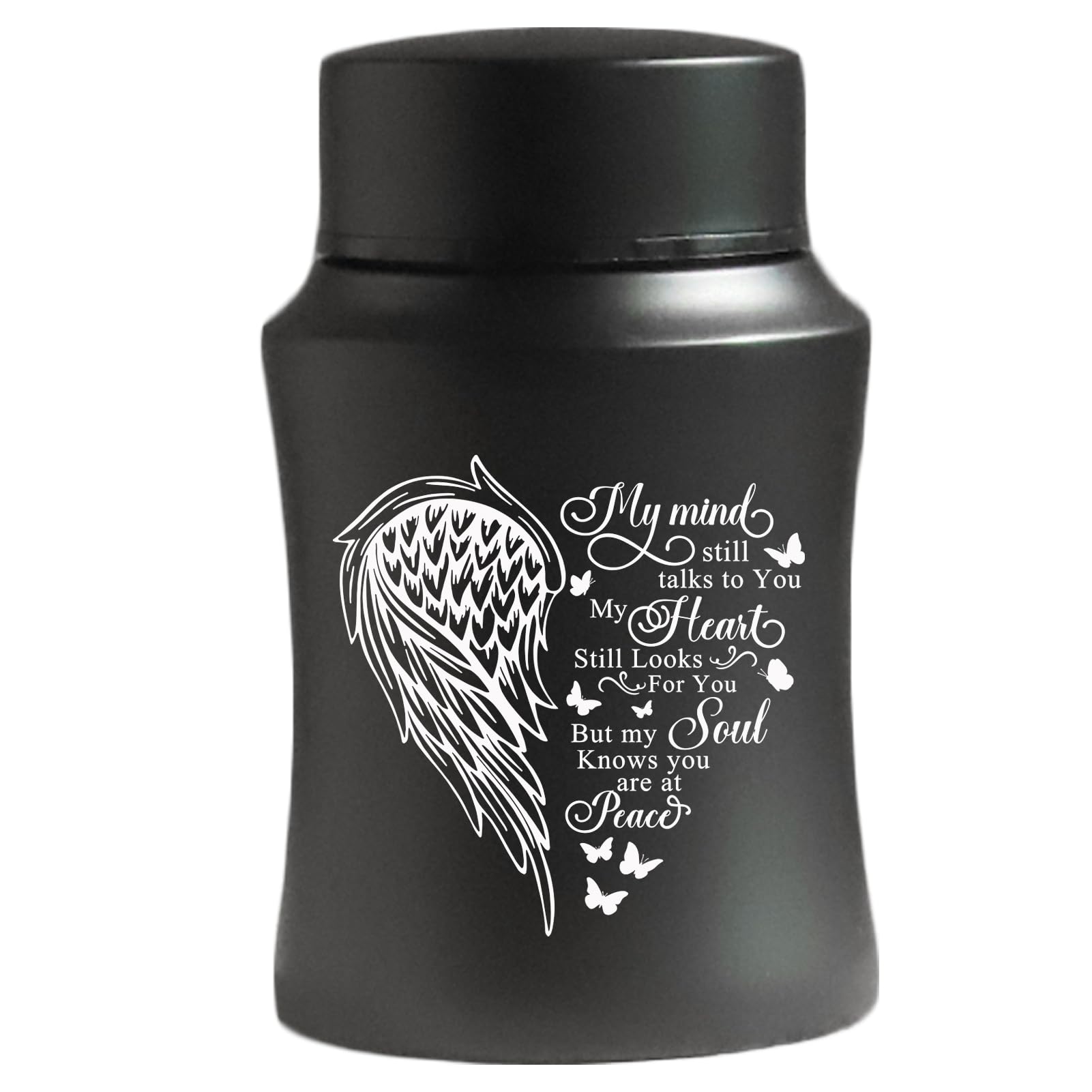 4.5 Inch Small Stainless Steel Cremation Urn for Human Ashes - Mini Keepsake Memorial Urn Container - Perfect for Home Display, Travel, or Scattering Ceremonies