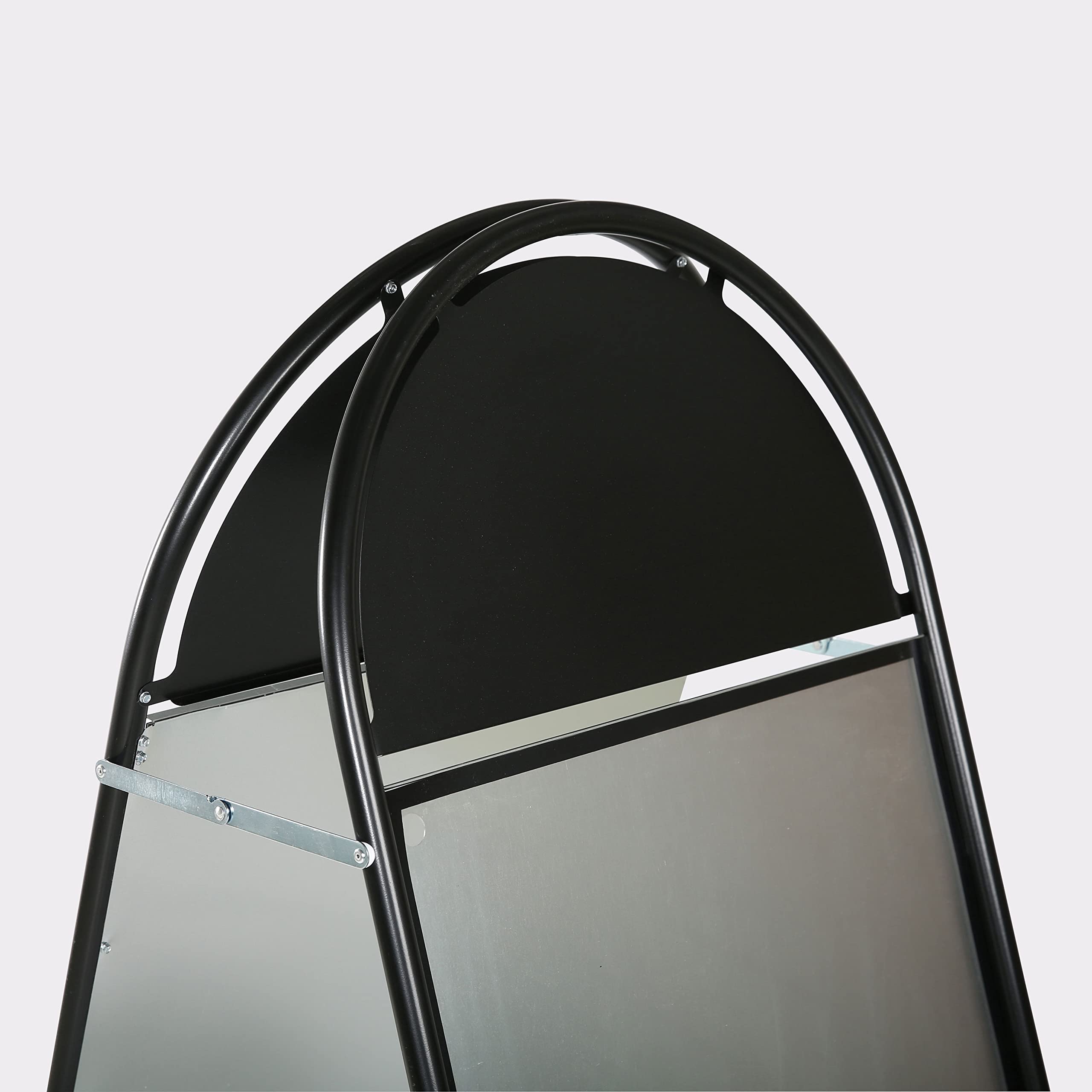 Double-Sided 20x30 Inch Sandwich Board Sign - Black A-Frame Sidewalk Menu Display with Magnetic Cover & Header | Perfect for Restaurants, Cafes, and Retail Stores Outdoor Advertising