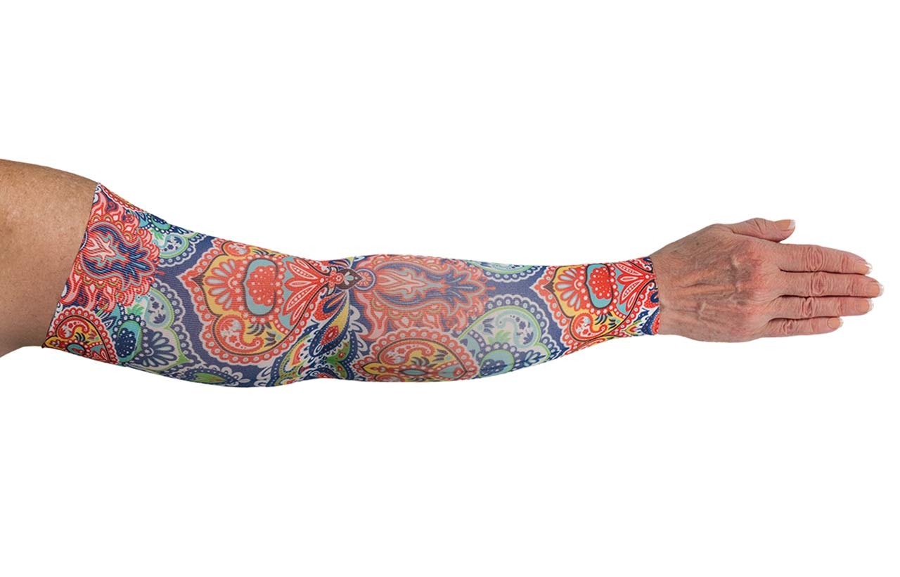 Compression Arm Sleeve 20-30 mmHg Medium Support with Diamond Design - Ideal for Post-Surgery Recovery, Lymphedema Relief & Athletic Performance