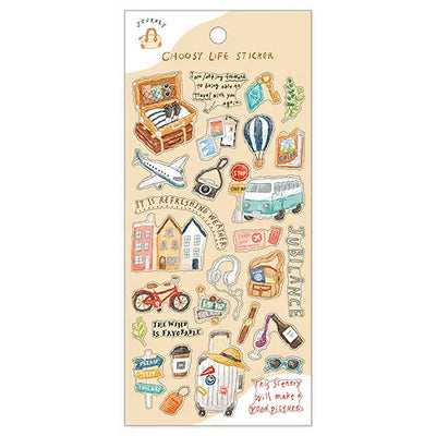 Choosy Life Beige Sticker - Premium Aesthetic Vinyl Decals for Laptops, Water Bottles & DIY Crafts - Perfect for Home Decor, Scrapbooking & Personalizing Gifts