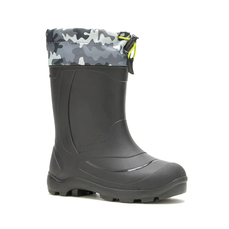 Kamik Black/Charcoal Camo Snobuster 2 Boot - Waterproof Winter Snow Boots for Men & Women - Perfect for Hiking, Hunting & Outdoor Adventures