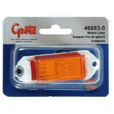 Grote 46883-5 Yellow Economy Clearance Marker Lamp - Heavy Duty Truck Trailer Safety Light for Semi, RV & Commercial Vehicles