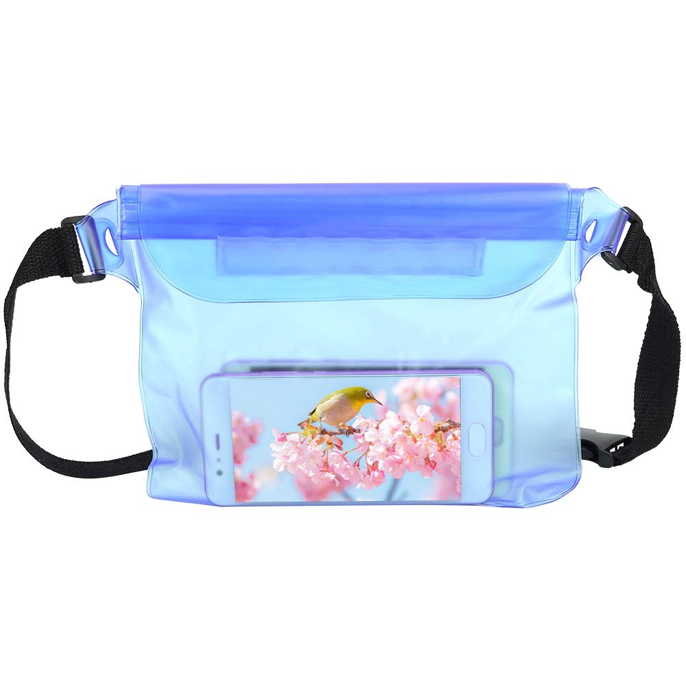 Astibym Sports Pouch with Clear Window - Waterproof Waist Pack for Running, Swimming, Rafting & Beach Activities - Cold Resistant Multipurpose Fanny Pack for Outdoor Sports & Travel